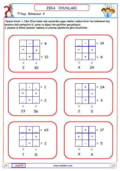 Sayı Bilmecesi 4 ( Zeka Oyunları )